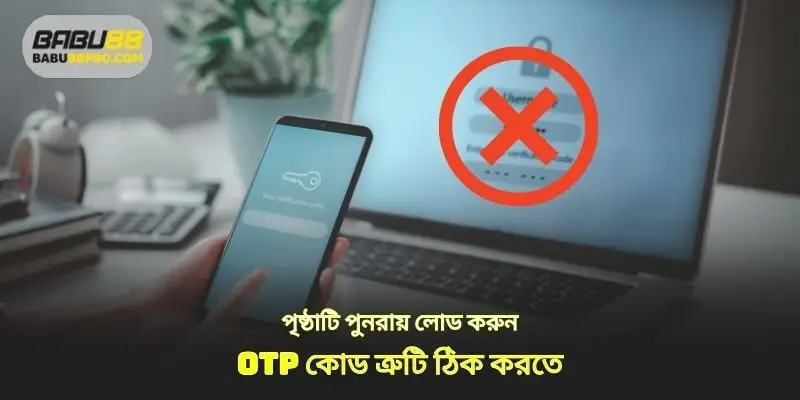 OTP কোড ত্রুটি ঠিক করতে পৃষ্ঠাটি পুনরায় লোড করুন
